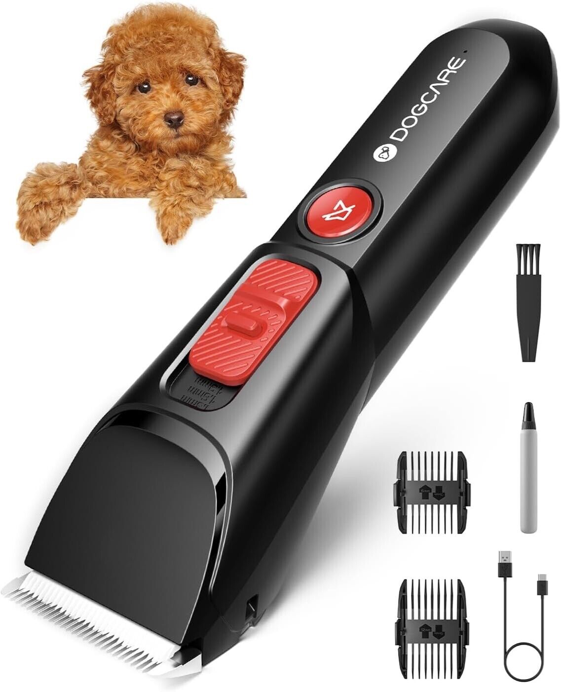 Pet Clipper Dog Hair Trimmer, Versatile Cutting Lengths Cordless Clipper