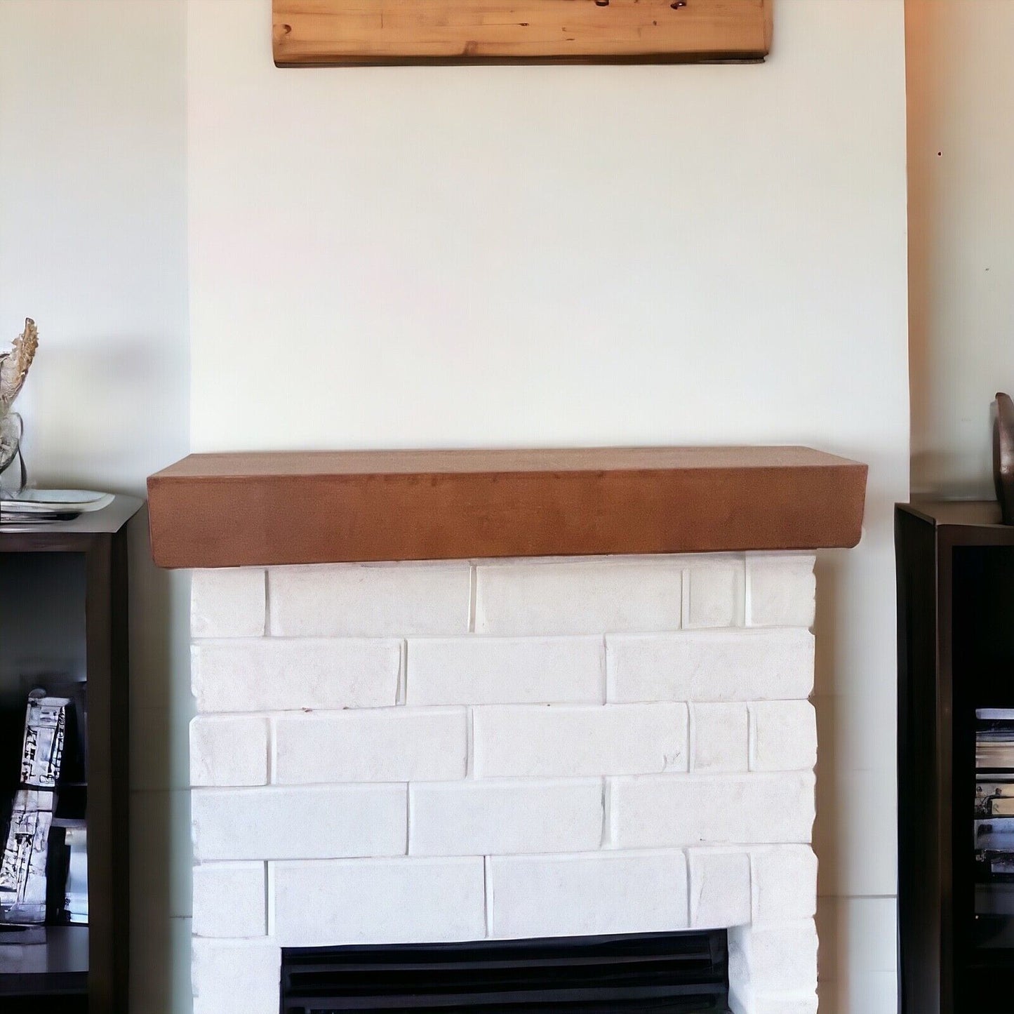 48" 60" Rustic Wood Fireplace Mantel Shelves - Floating Shelf, Modern/Traditional Style