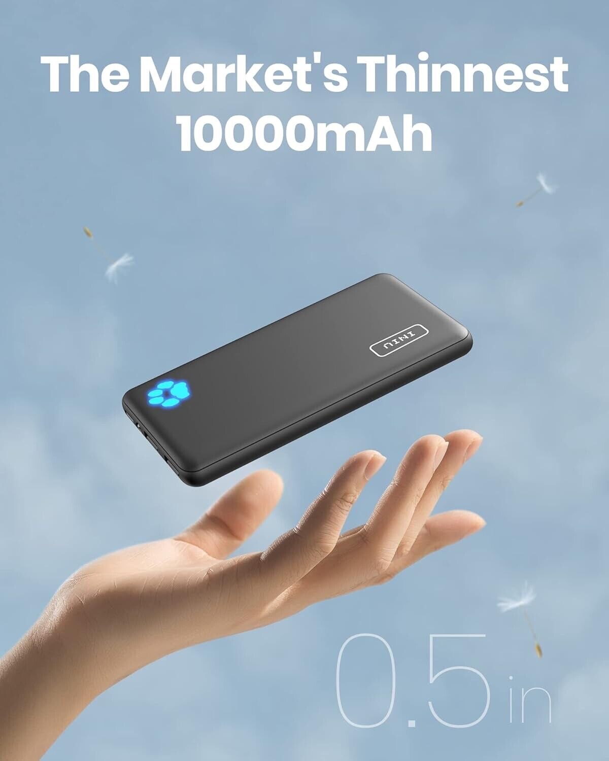 INIU Portable Charger, Slimmest & Lightest USB C 10000mAh Power Bank...