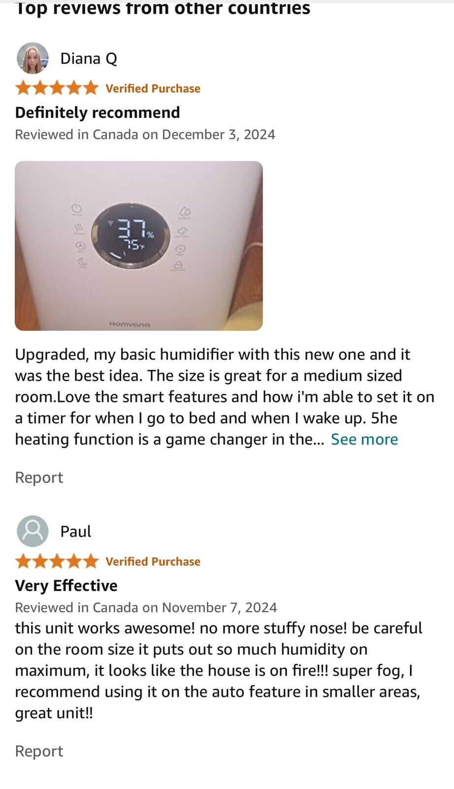 Humidifiers for Large Room, 6.5L Top-Fill Warm & Cool 360°