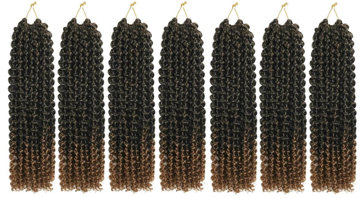 Passion Twist Hair 24 Inch 7 Packs Water Wave Crochet Hair Briads Pre-looped Bra