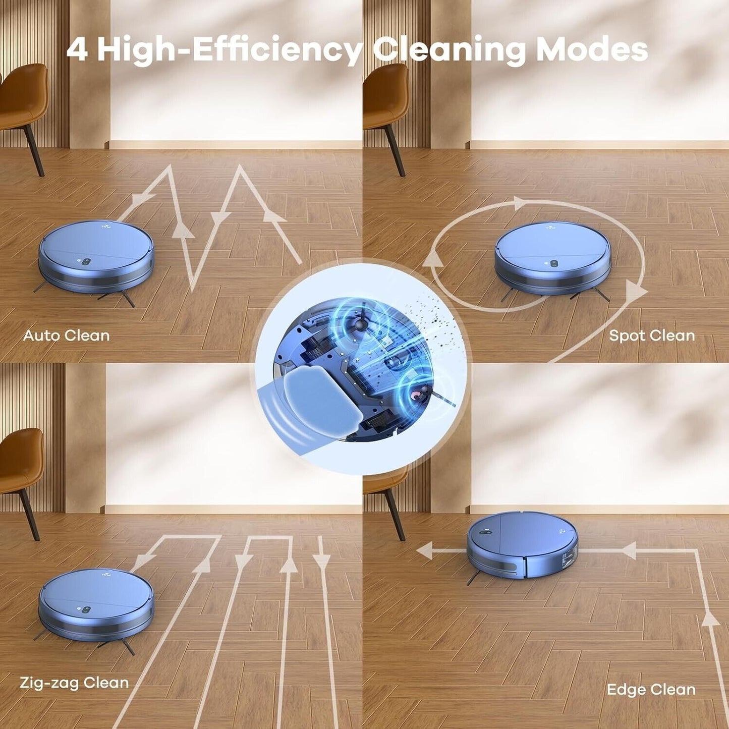 Robot Vacuum and Mop Combo, 2 in 1 Robot Mop and Vacuum, Robotic Vacuum Cleaner