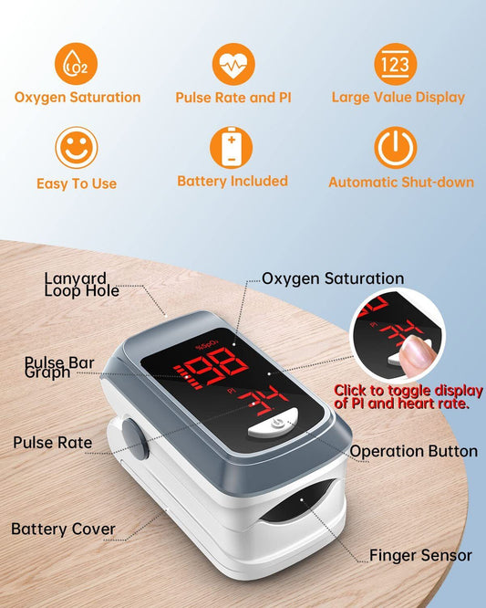 Bluetooth Pulse Oximeter Fingertip Oximeter Blood Oxygen Saturation