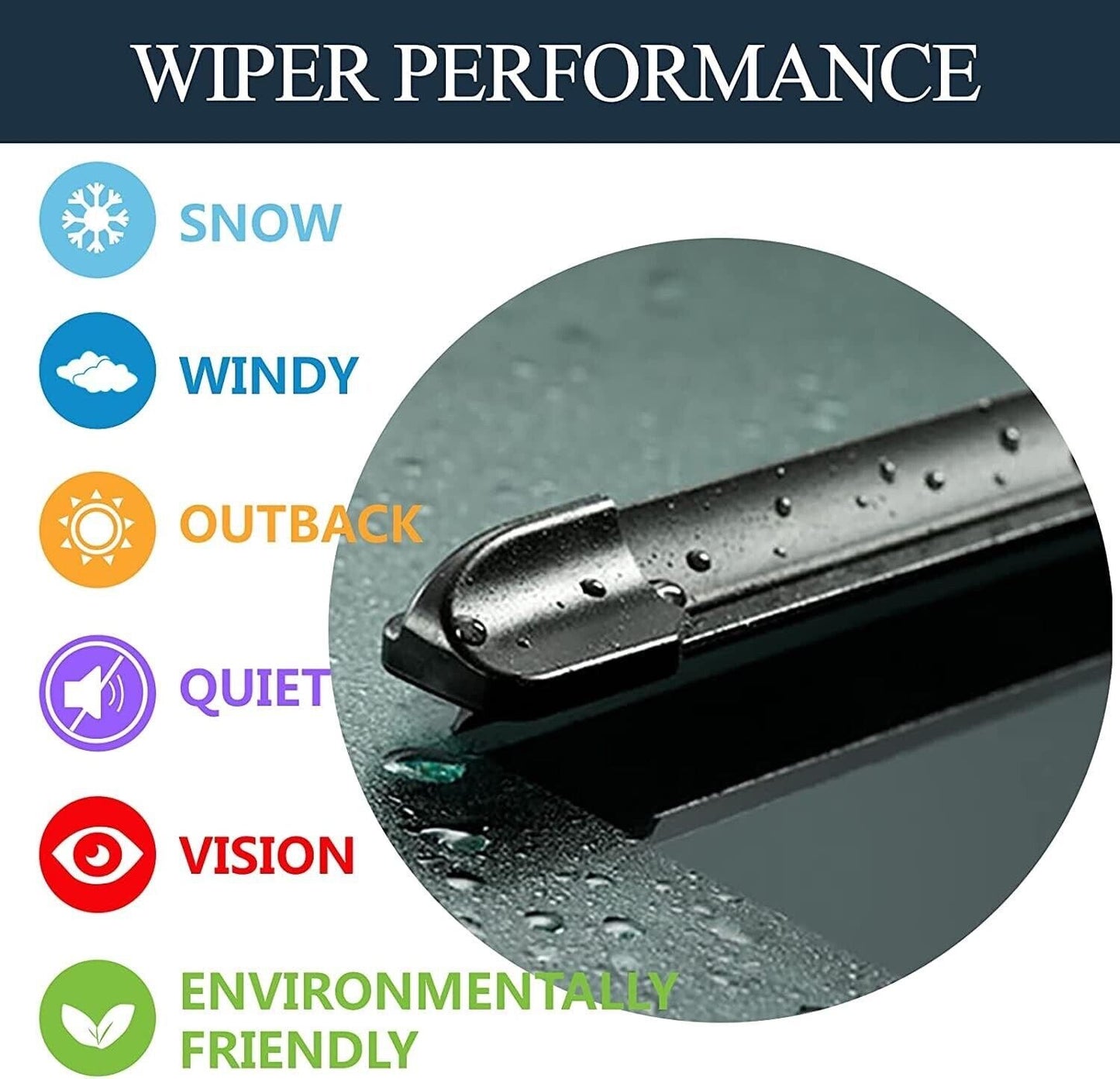 3Pcs 24"+18"+14" Windshield Wipers+ Rear Wiper Blade