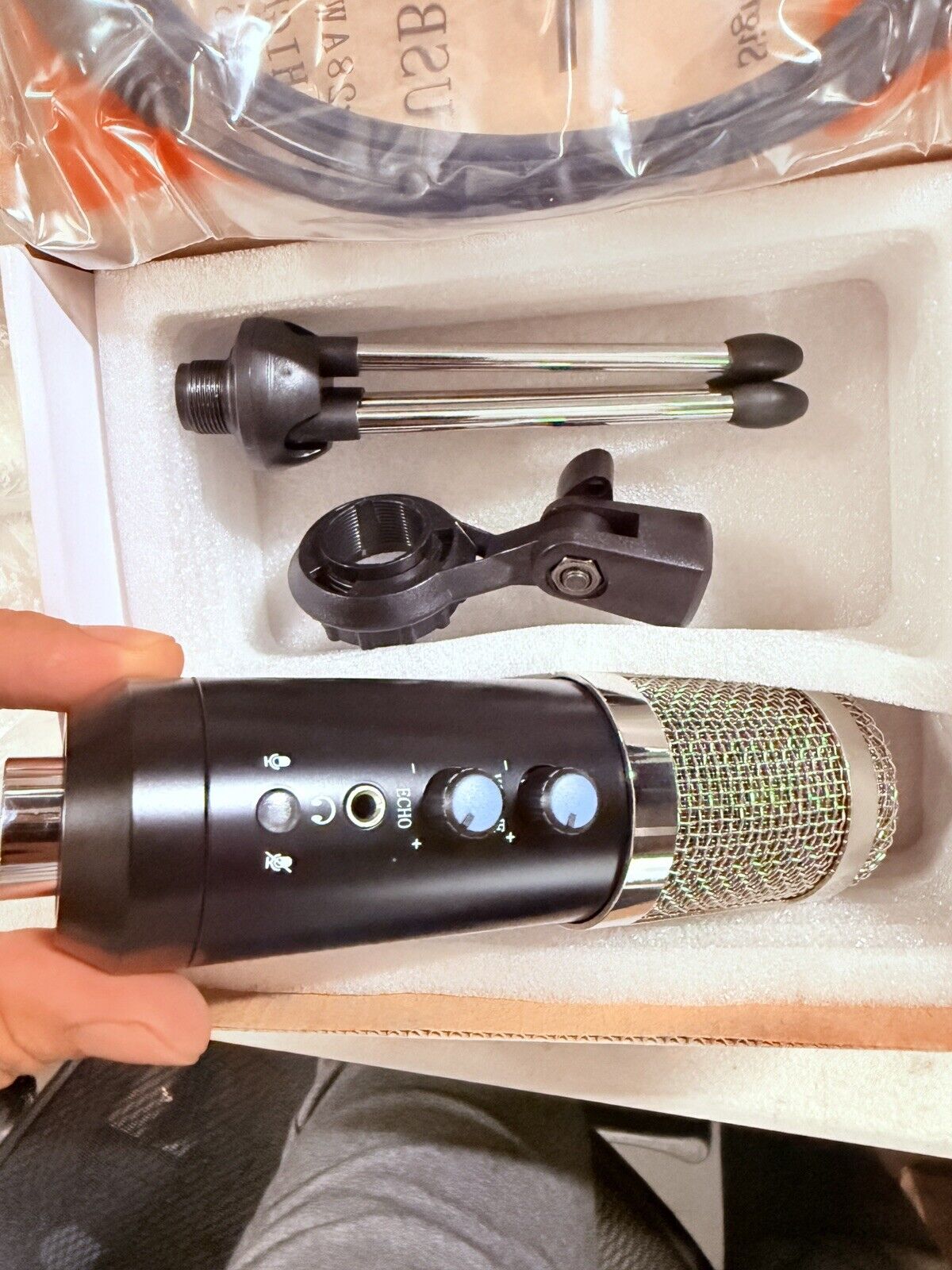 Professional Phone & USB Condenser Microphone with stand