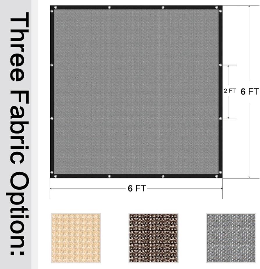 Sun Shade Cloth Shade Fabric Privacy Screen with Grommets