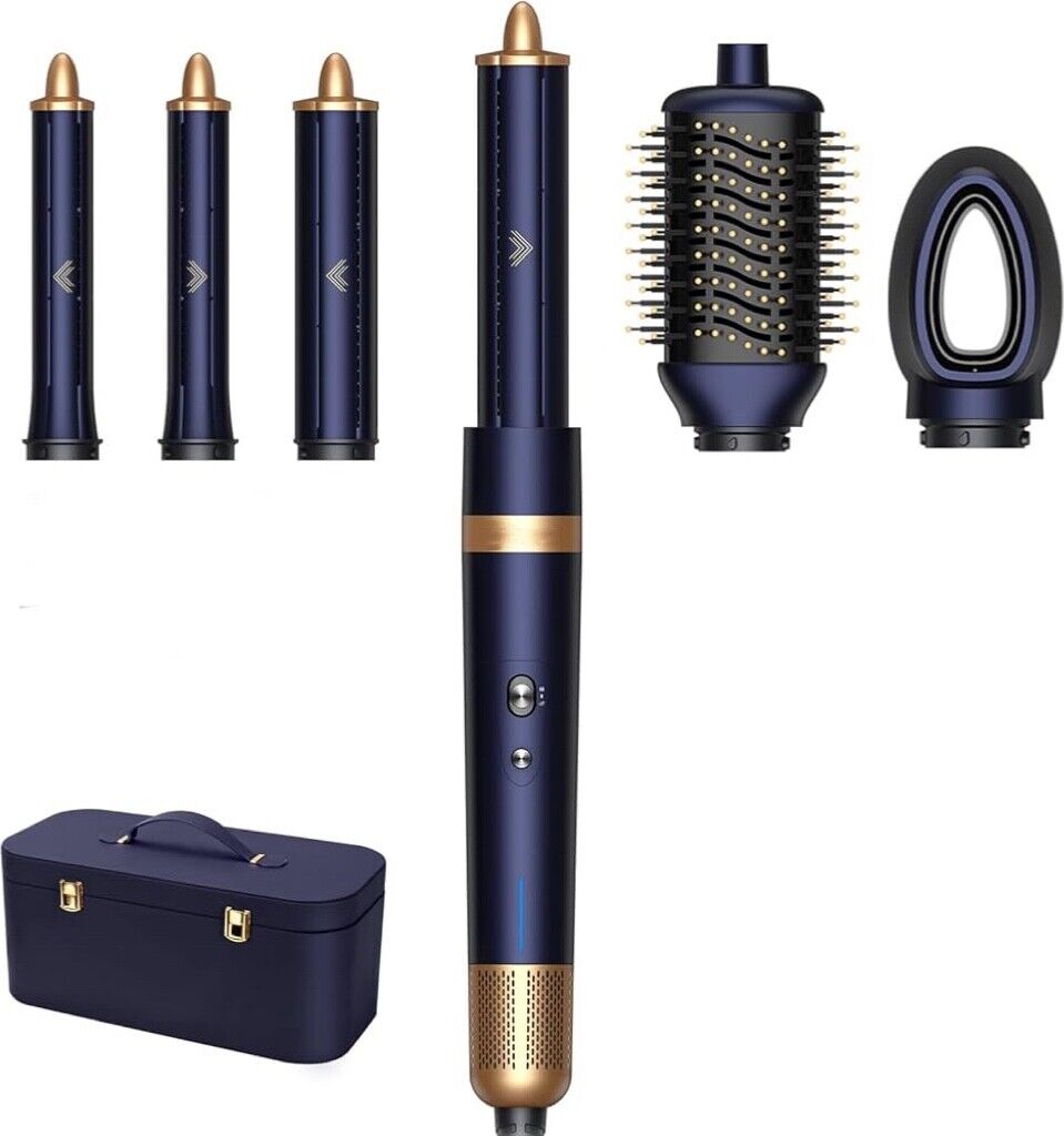 Original $269- 6 in 1 Hair Styler Set: High-Speed Ionic Dryer, Curling Wand