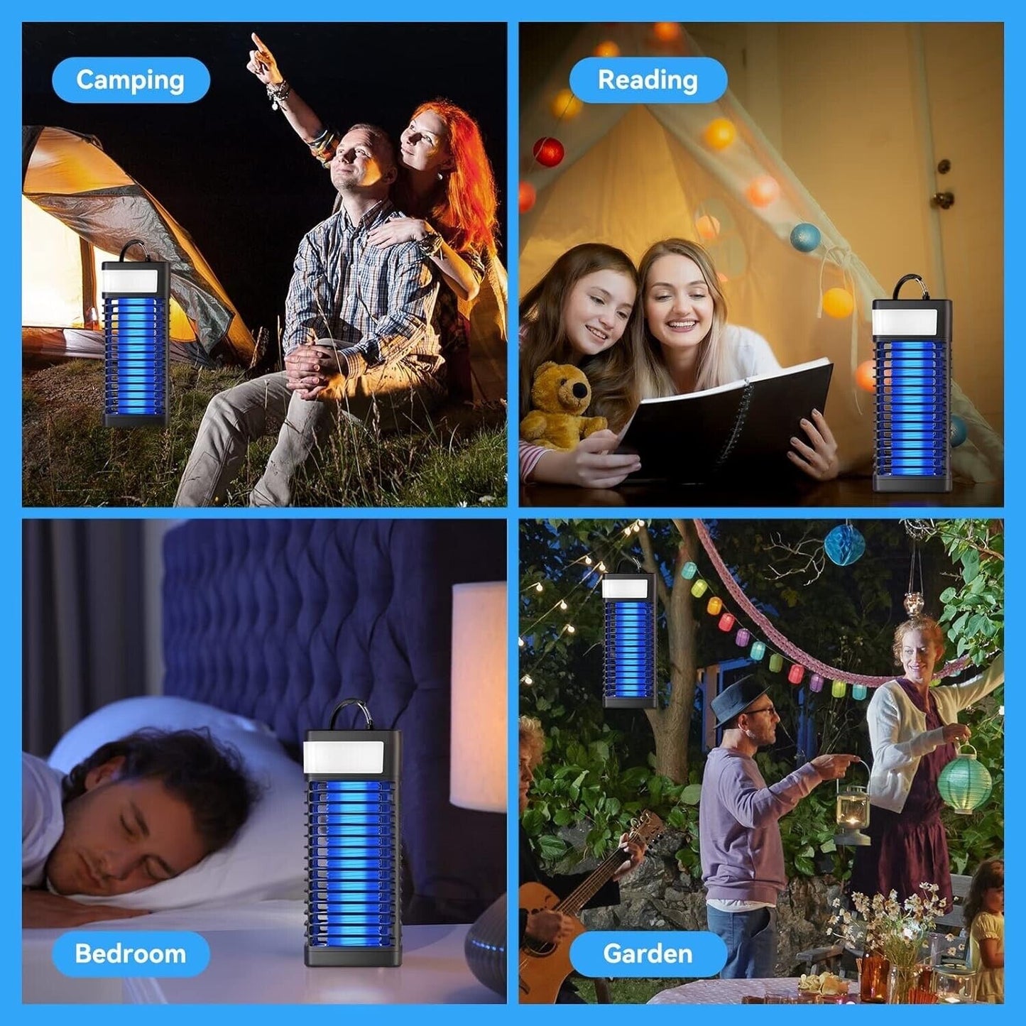 Camping light with Rechargeable Bug Zapper Waterproof Electronic Mosquito Killer