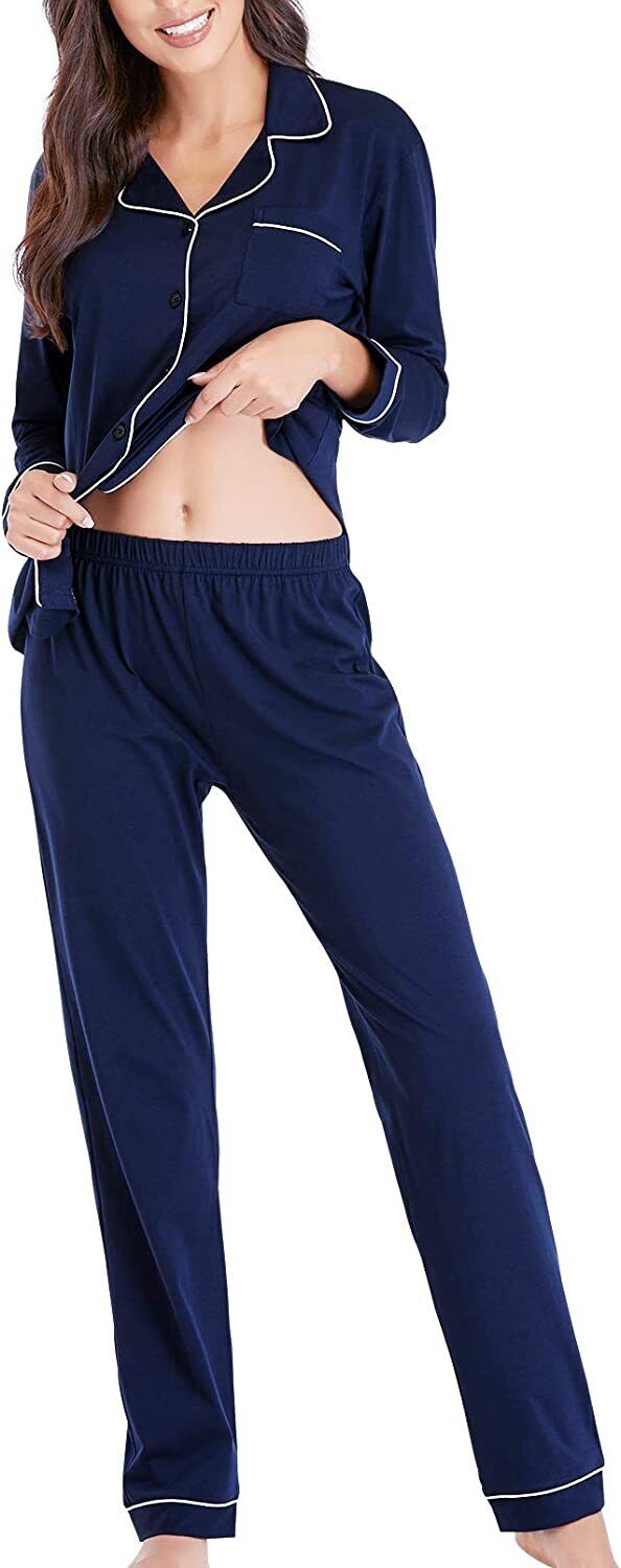 NEW Women's Soft   Set Two Piece Pajama Set Classic Comfort Pajamas LY888_4