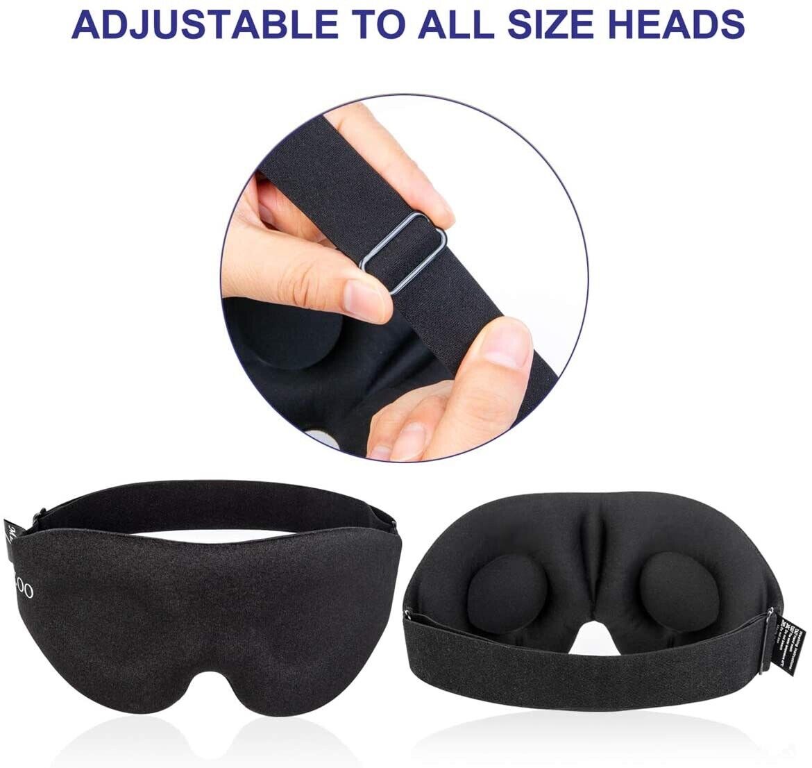 2 Pack Sleep Eye Mask for Men Women, 3D Contoured Cup Sleeping Mask & Blindfold