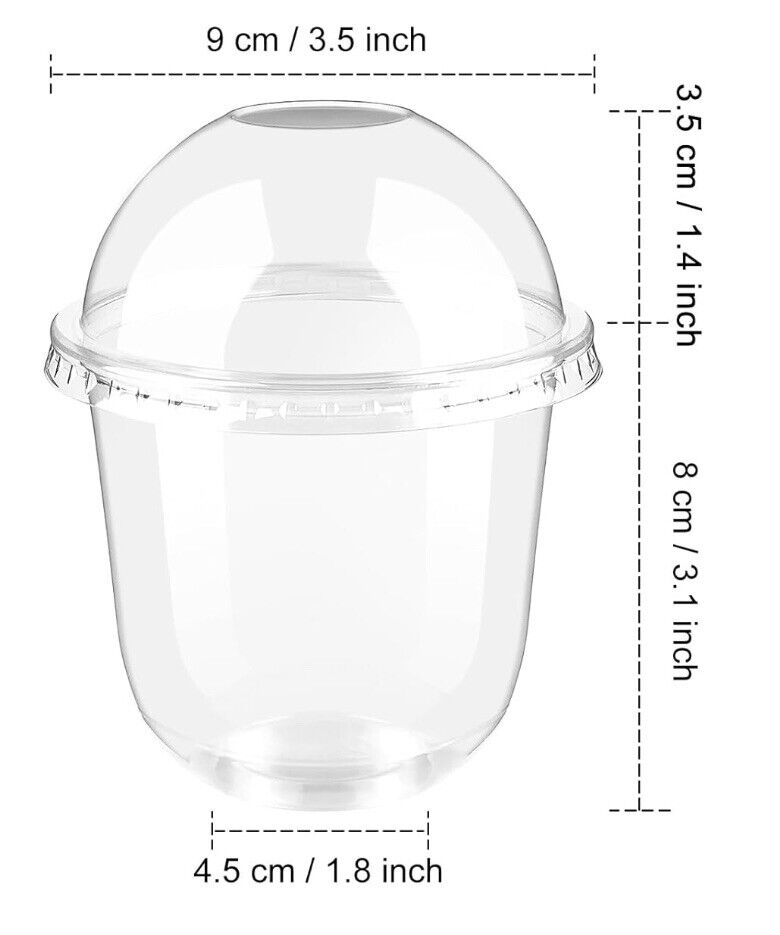 Wholesale 600sets-8oz. 10oz.12oz. 24oz Clear Plastic cups with Dome lids NO hole