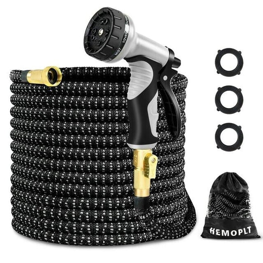 25ft Hose with 8 Function Nozzle, Lightweight Expandable Garden Hose