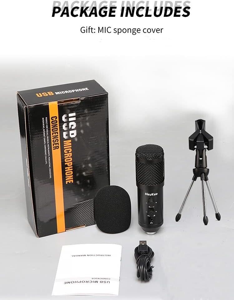 Professional Phone & USB Condenser Microphone with stand