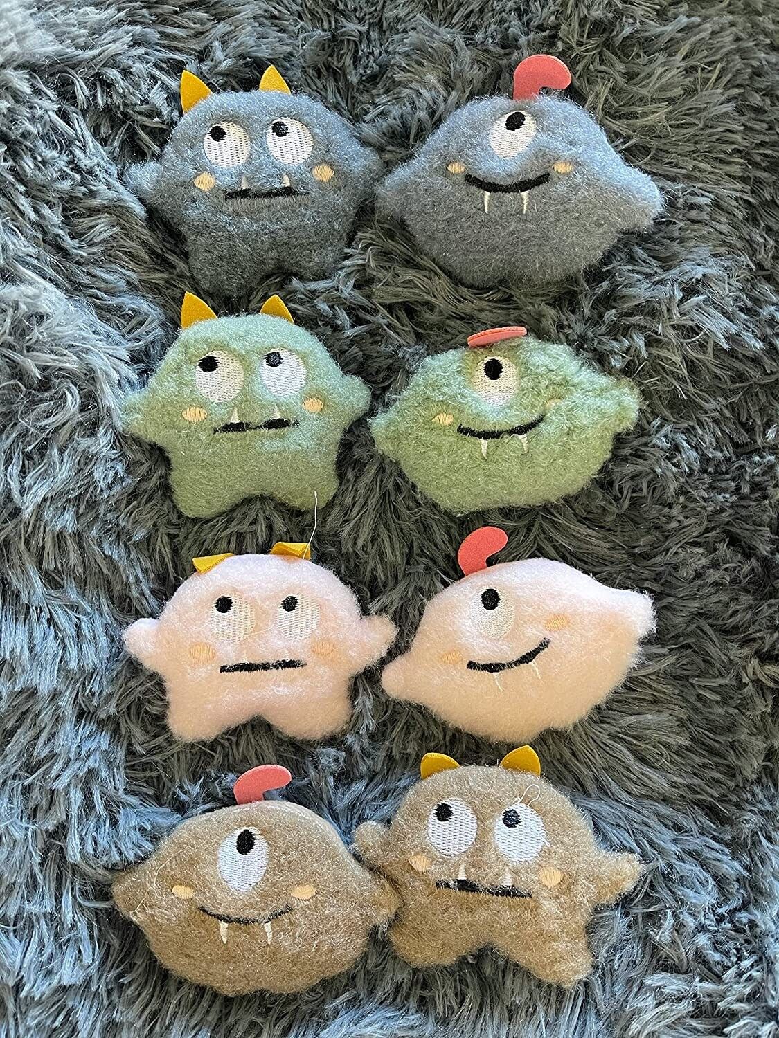 8 PCs little monster brooches cute monsters