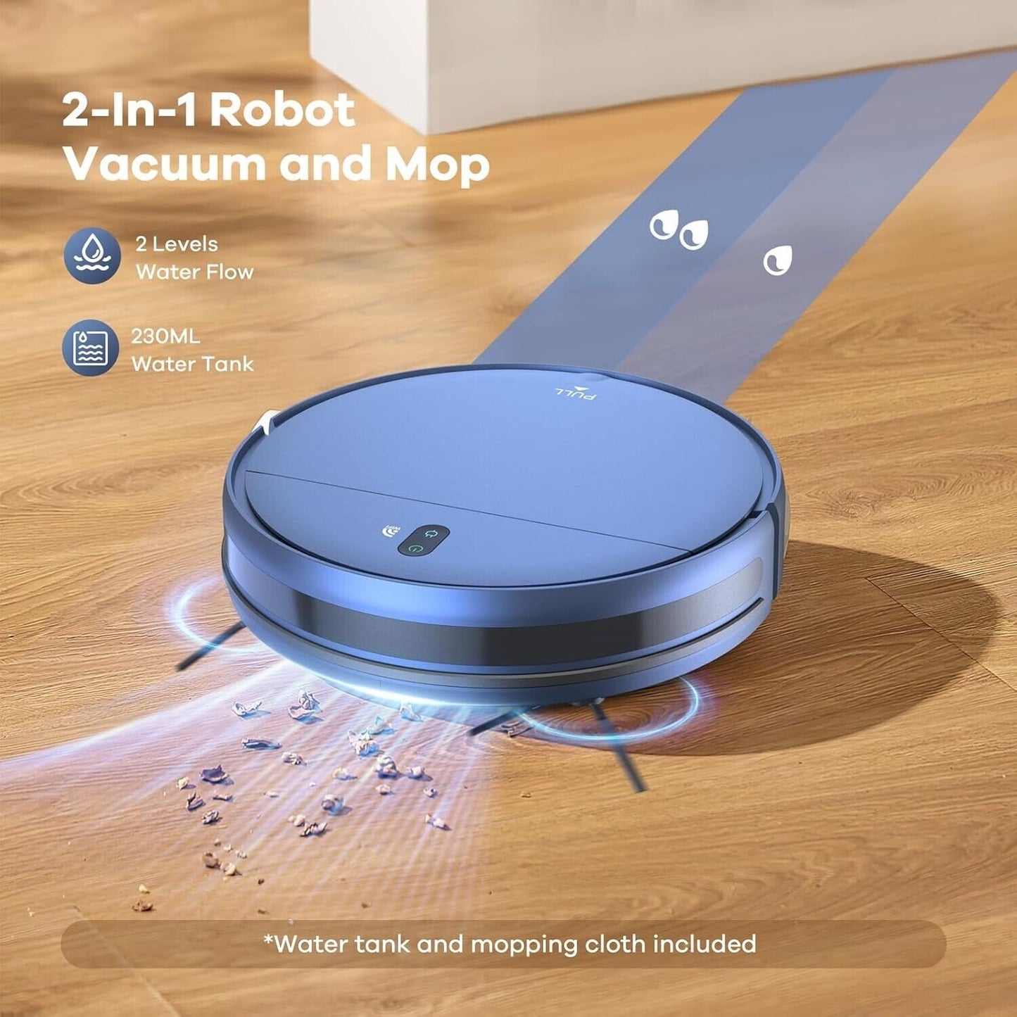 Robot Vacuum and Mop Combo, 2 in 1 Robot Mop and Vacuum, Robotic Vacuum Cleaner