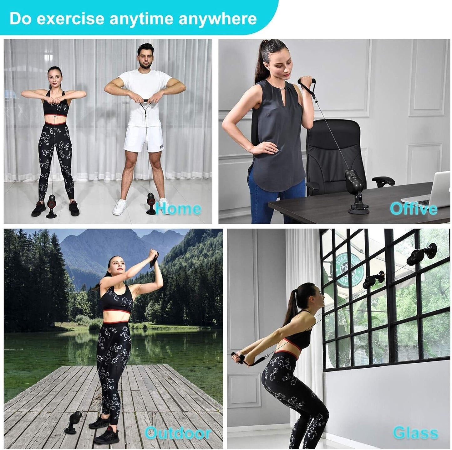 Exercise Bands for Working Out,Adjustable Resistance Bands with Handle