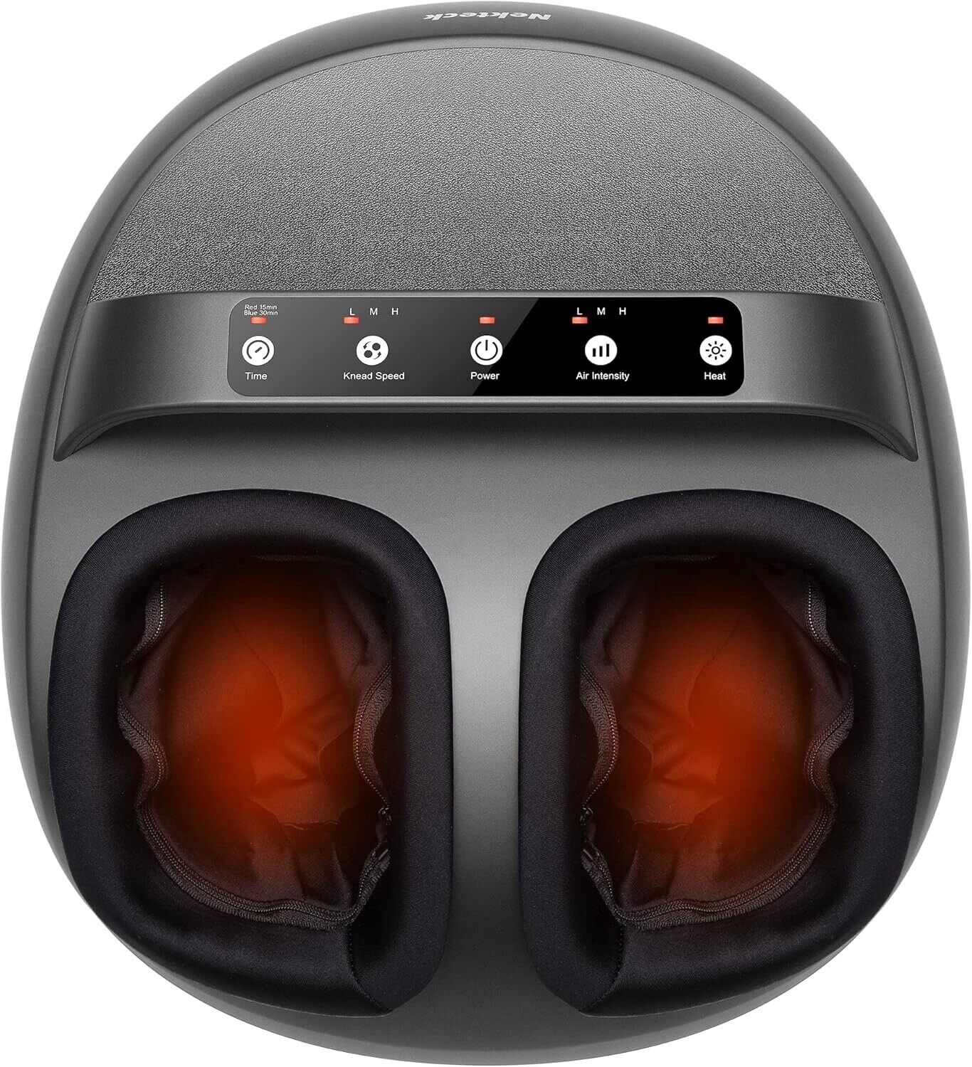 Nekteck Shiatsu Foot Massager Machine with Soothing Heat (Black)