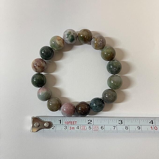 Natural stone bracelet 12mm (0.47") Bead 7-8.5Inch beaded bracelets comewith box