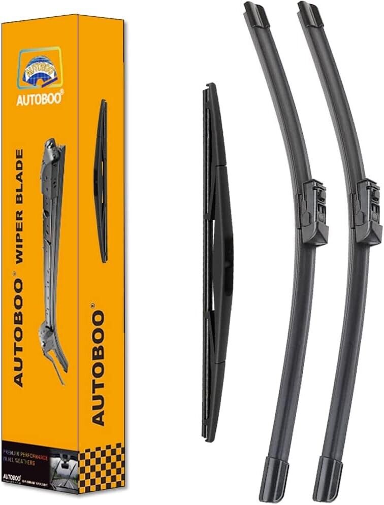 3Pcs 24"+18"+14" Windshield Wipers+ Rear Wiper Blade