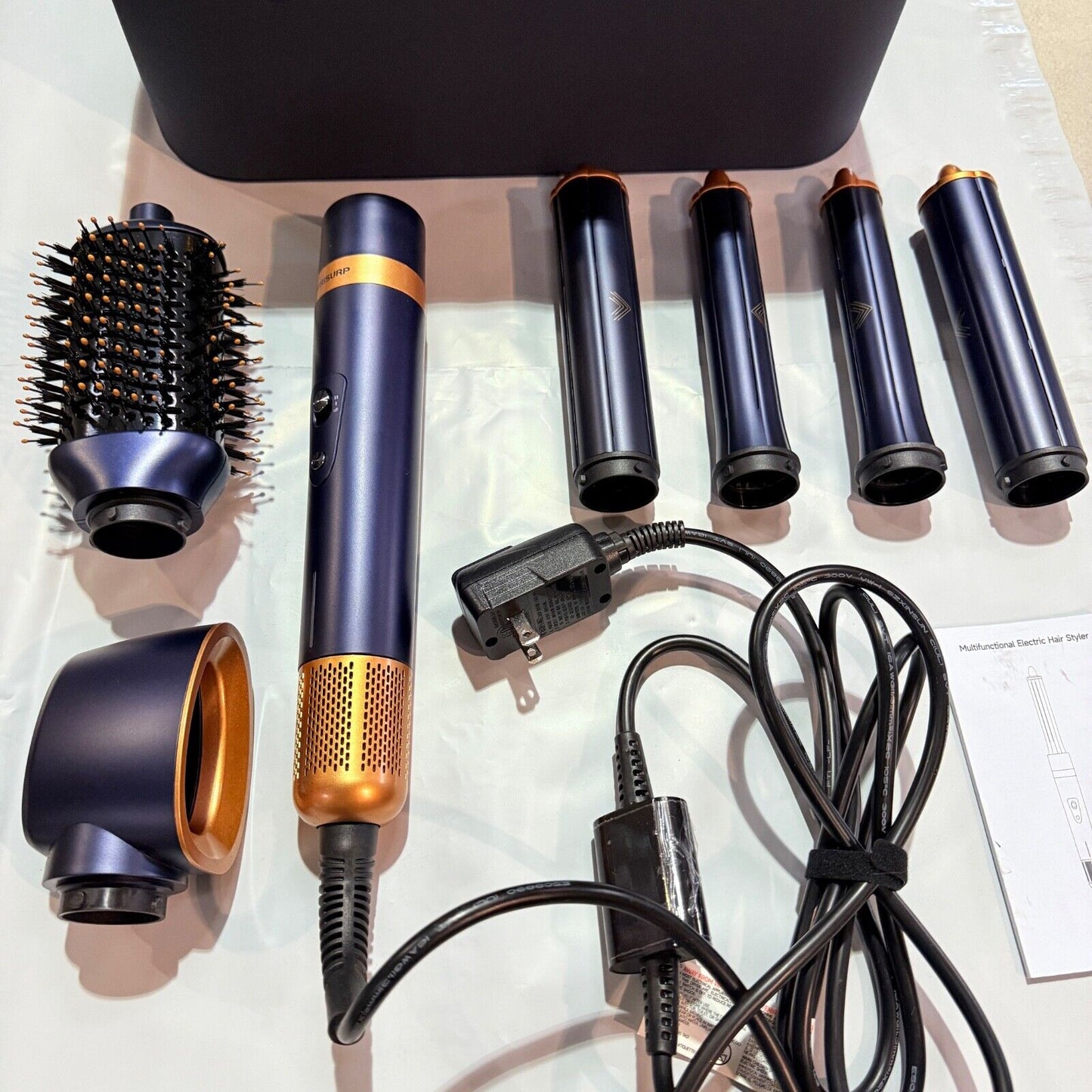 Original $269- 6 in 1 Hair Styler Set: High-Speed Ionic Dryer, Curling Wand