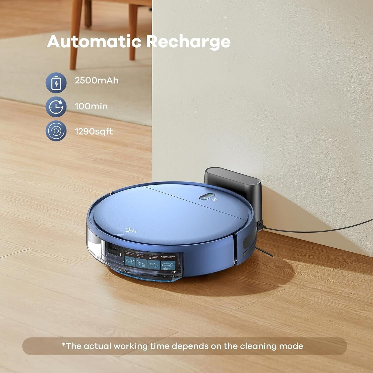 Robot Vacuum and Mop Combo, 2 in 1 Robot Mop and Vacuum, Robotic Vacuum Cleaner