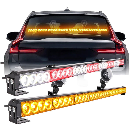 35.5” Traffic Advisor Strobe Light Bar Hazard Warning Emergency 32 LE 13ft cords