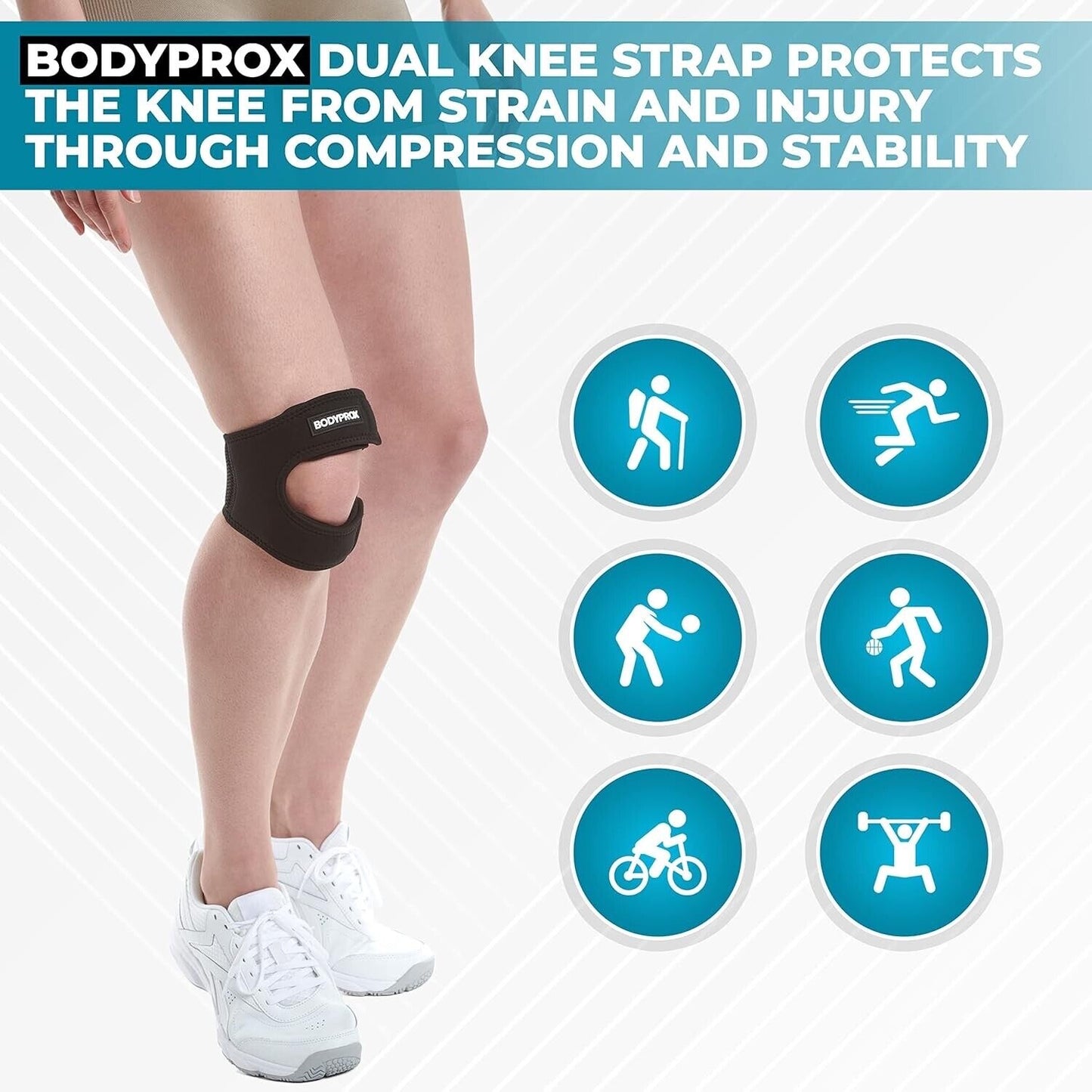 Patellar Tendon Support Strap Small/Medium), Knee Pain Relief Adjustable Neopren