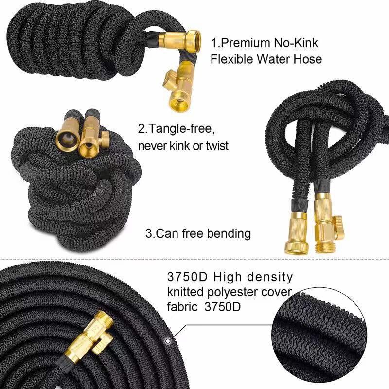 25ft Hose with 8 Function Nozzle, Lightweight Expandable Garden Hose