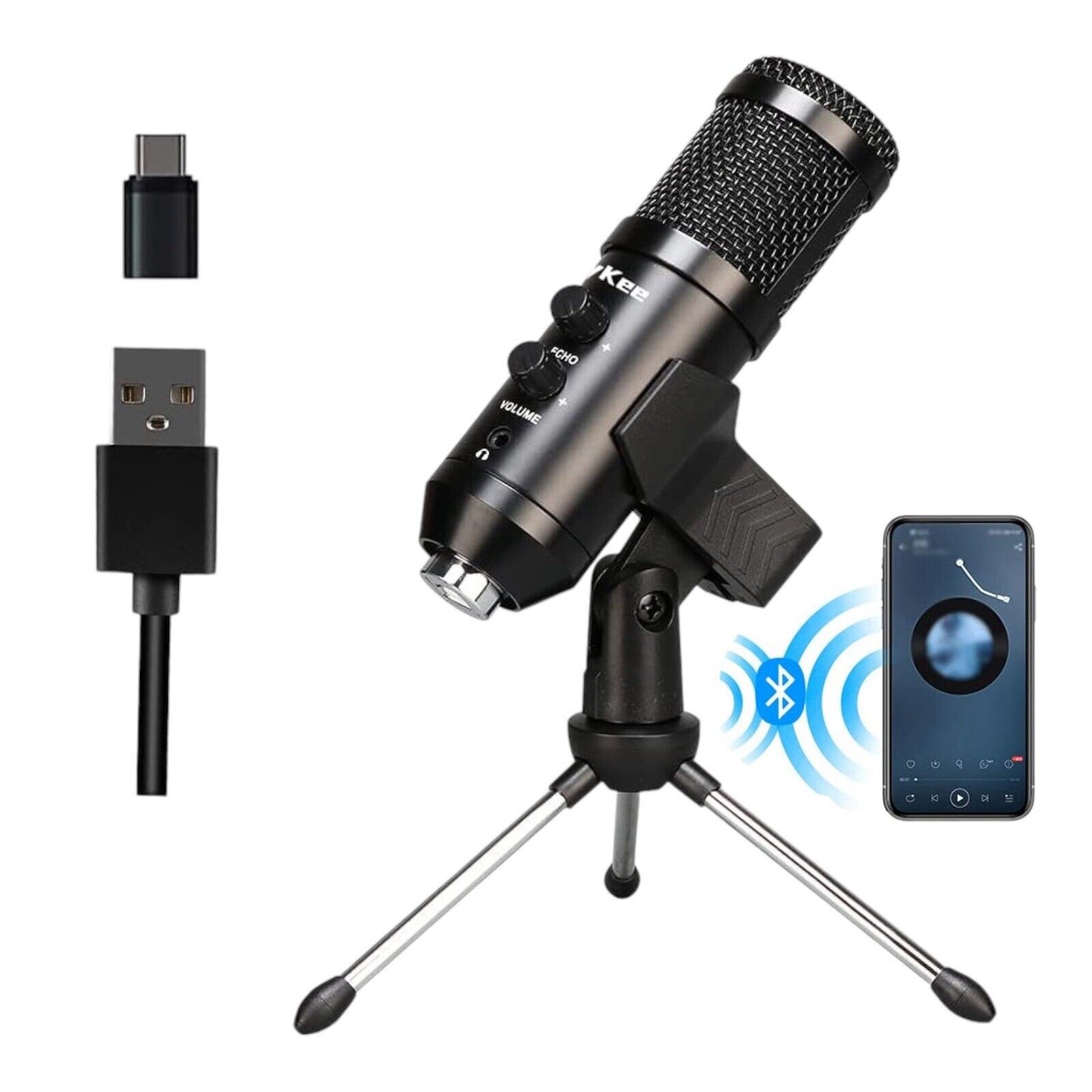 Professional Phone & USB Condenser Microphone with stand