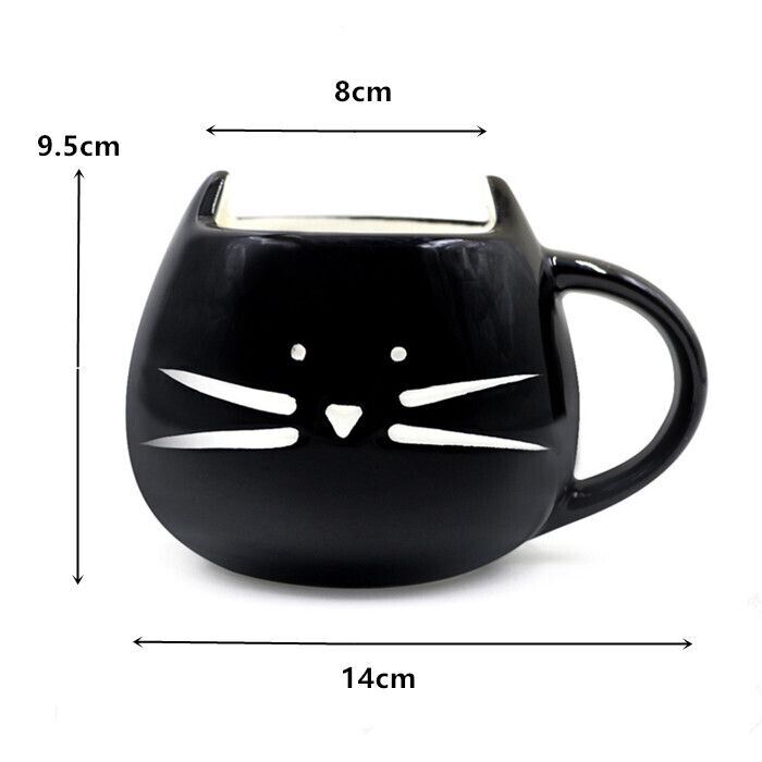 400ml Cute Cat Animal Coffee Milk Mug Creative Ceramic Cups Porcelain