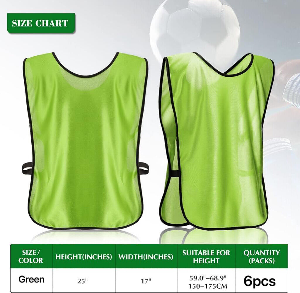 12pcs Pinnies Scrimmage Vest Soccer Pennies basketball Team pinnies