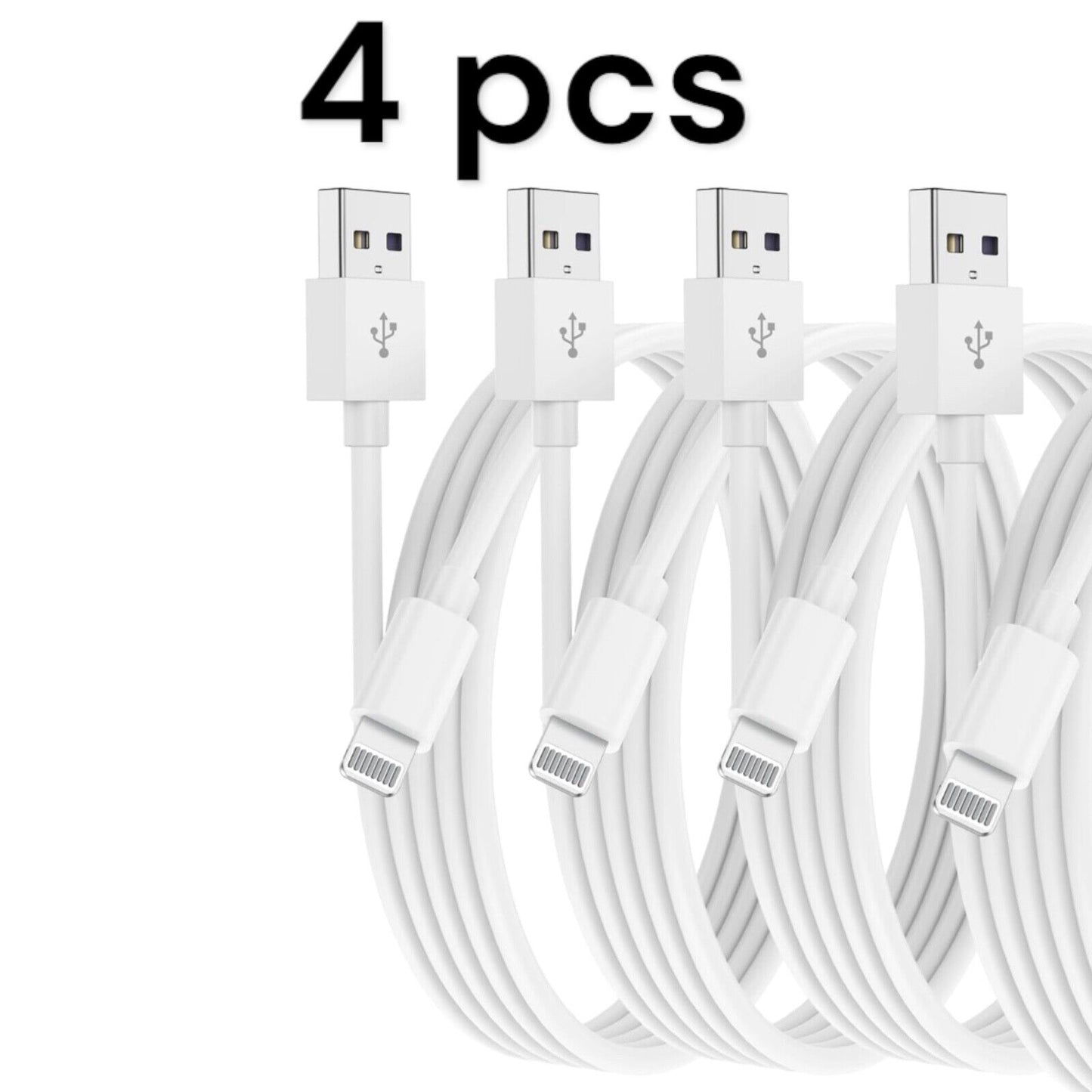 4-8Pack Apple MFi Certified Charger Cable 6ft, Lightning to USB Cable Cord