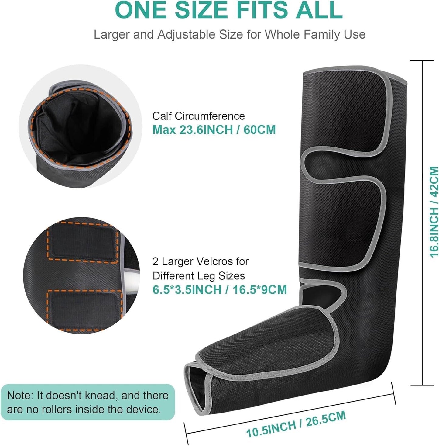 Medcursor Air Compression Leg Massager (with heat) Calf and Foot Massager