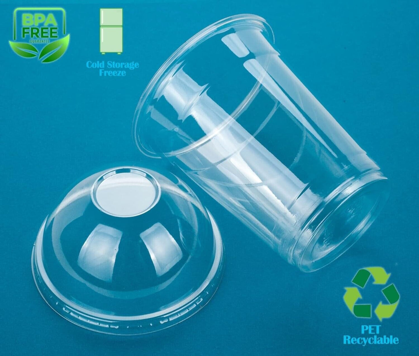 Wholesale 600sets-8oz. 10oz.12oz. 24oz Clear Plastic cups with Dome lids NO hole