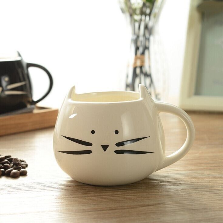 400ml Cute Cat Animal Coffee Milk Mug Creative Ceramic Cups Porcelain