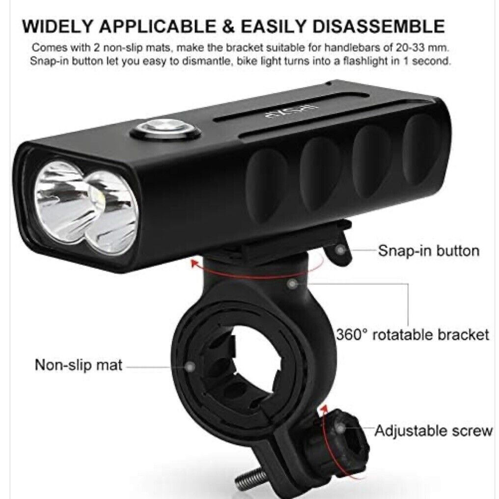1000 Lumens Bike Light or Taillight Combinations USB Rechargeable Big Bear Wholesale