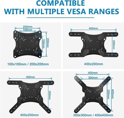 Full Motion TV Mount, TV Wall Mount Bracket for 28-60 Inch Holds up to 80lbs