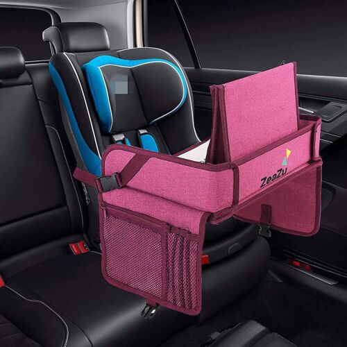 Kids Travel Tray with Bag - Toddler Car Seat Tray, Foldable Lap Travel Table