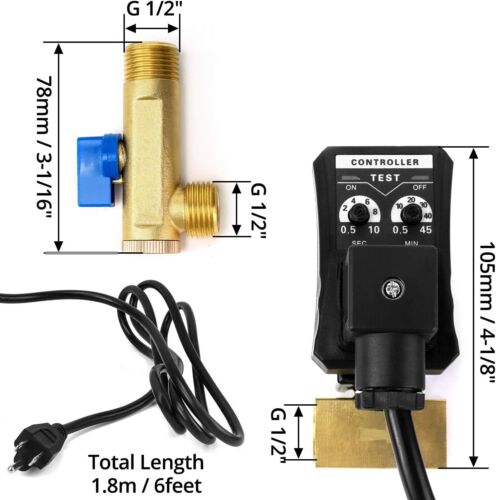 Automatic Timed Condensate Drain Valve, 1/2" AC 110V 2-way Direct-acting Drain