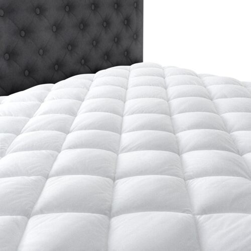 Taupiri King Quilted Mattress Pad Cover with Deep Pocket (8"-21")