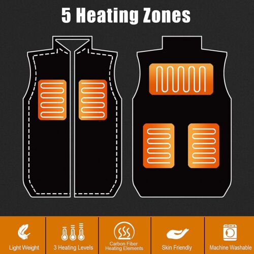 Size XXL-Heated Vest for Men with Battery Pack Included, Lightweight