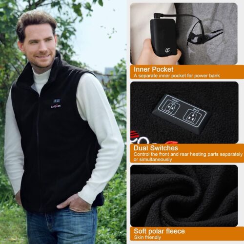 Size XXL-Heated Vest for Men with Battery Pack Included, Lightweight