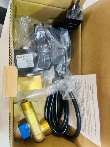 Automatic Timed Condensate Drain Valve, 1/2" AC 110V 2-way Direct-acting Drain