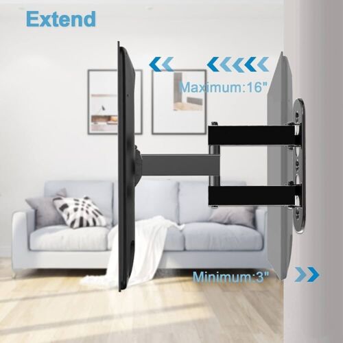 Full Motion TV Mount, TV Wall Mount Bracket for 28-60 Inch Holds up to 80lbs