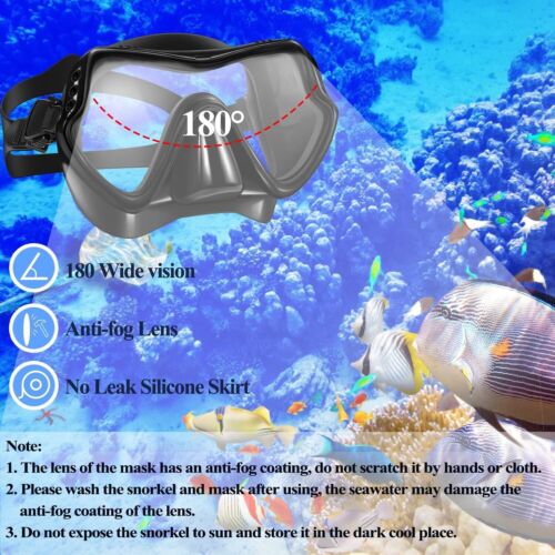 Snorkel Mask Set Snorkeling Gear Dry Snorkel Set and Mask