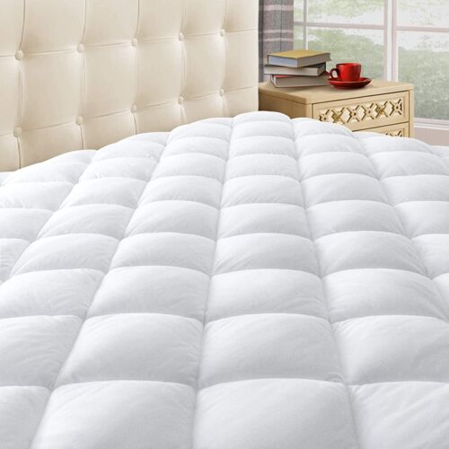 Taupiri King Quilted Mattress Pad Cover with Deep Pocket (8"-21")