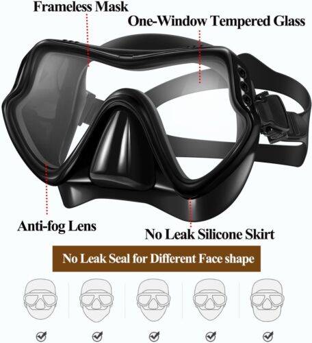 Snorkel Mask Set Snorkeling Gear Dry Snorkel Set and Mask