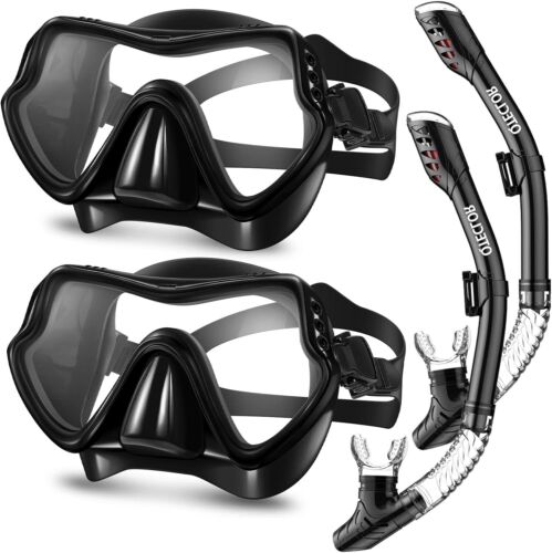 Snorkel Mask Set Snorkeling Gear Dry Snorkel Set and Mask