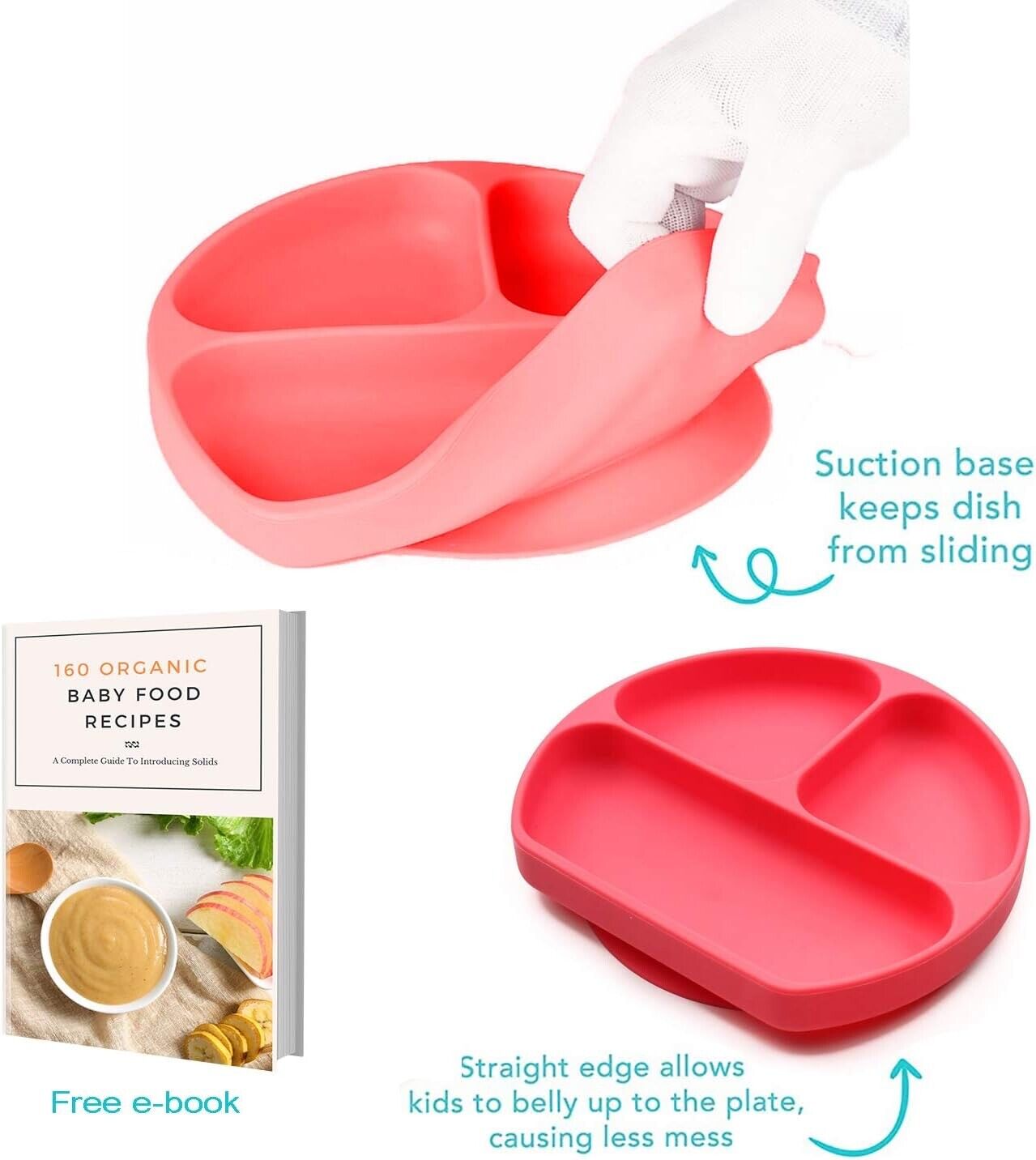 Suction Plates wholesale lots Baby Stay Put Divided Toddler Plates