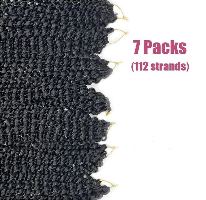 Passion Twist Hair 24 Inch 7 Packs Water Wave Crochet Hair Briads Pre-looped Bra